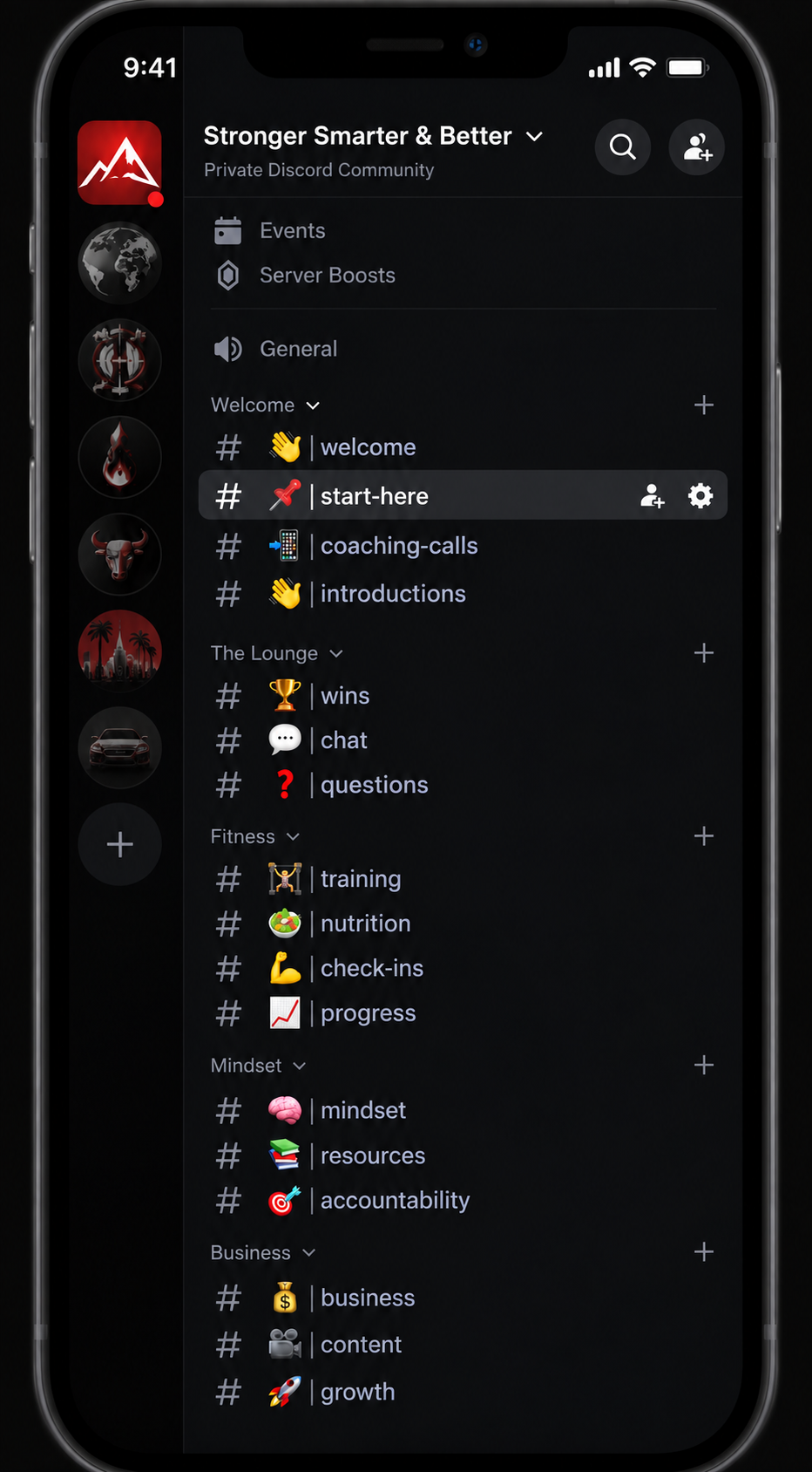 SSB private Discord community channels